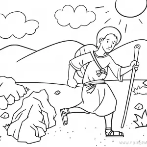 Genesis 28:12-22 Jacob Ladder Dream-Free-Bible-Coloring-Pages-Story-Art-for-Kids-Religious-Christian-Art-Sheet-for-Children