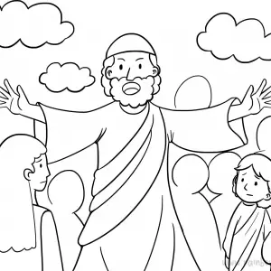 Exodus 14:5-14 God, Pharaoh, Moses-Free-Bible-Coloring-Pages-Story-Art-for-Kids-Religious-Christian-Art-Sheet-for-Children