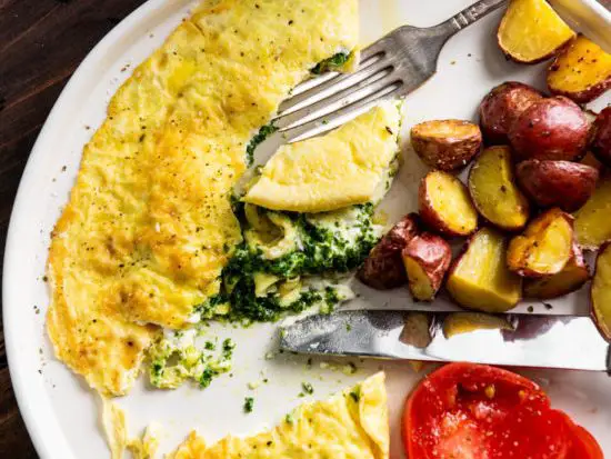 Kale Pesto And Goat Cheese Omelet