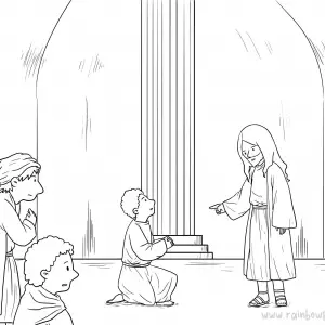 Mark 6:1-6 Jesus in Hometown-Free-Bible-Coloring-Pages-Story-Art-for-Kids-Religious-Christian-Art-Sheet-for-Children