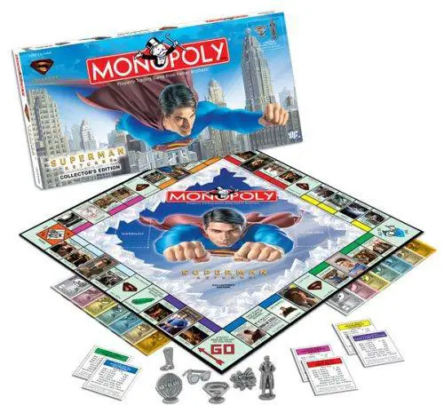 Superman-themed Monopoly board