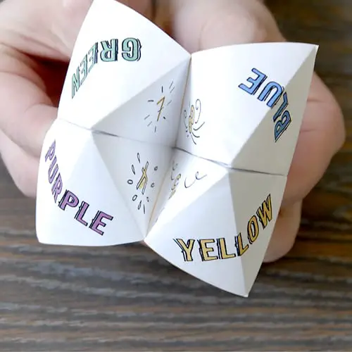 origami fortune teller paper