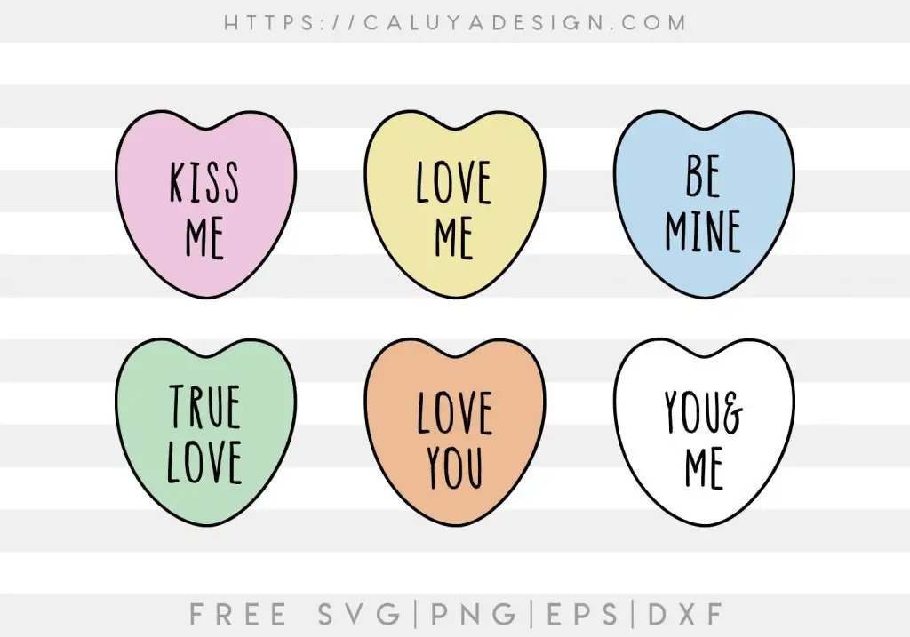 Heart Shaped Valentine Candy SVG