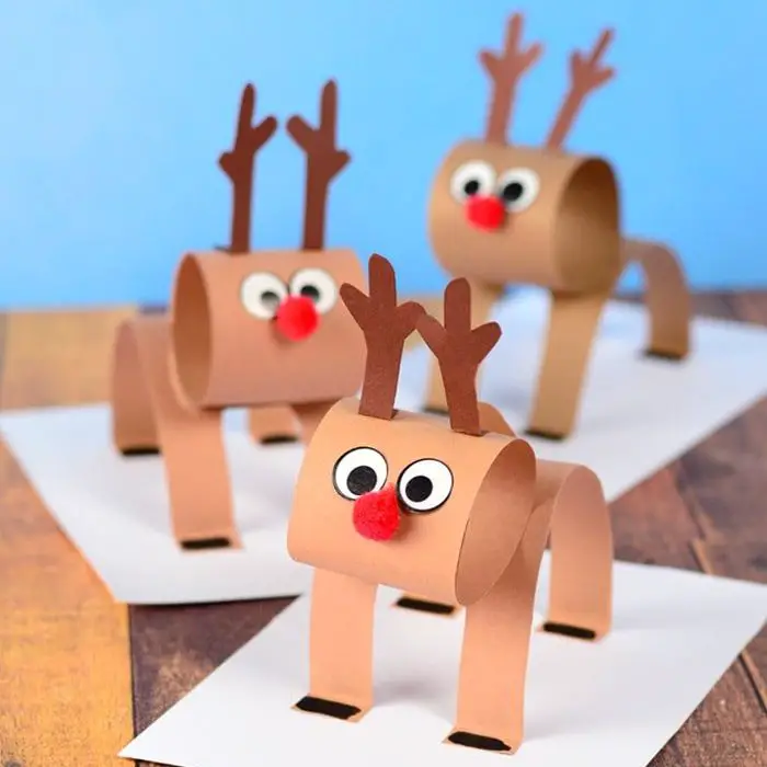 3D Construction Paper Reindeer