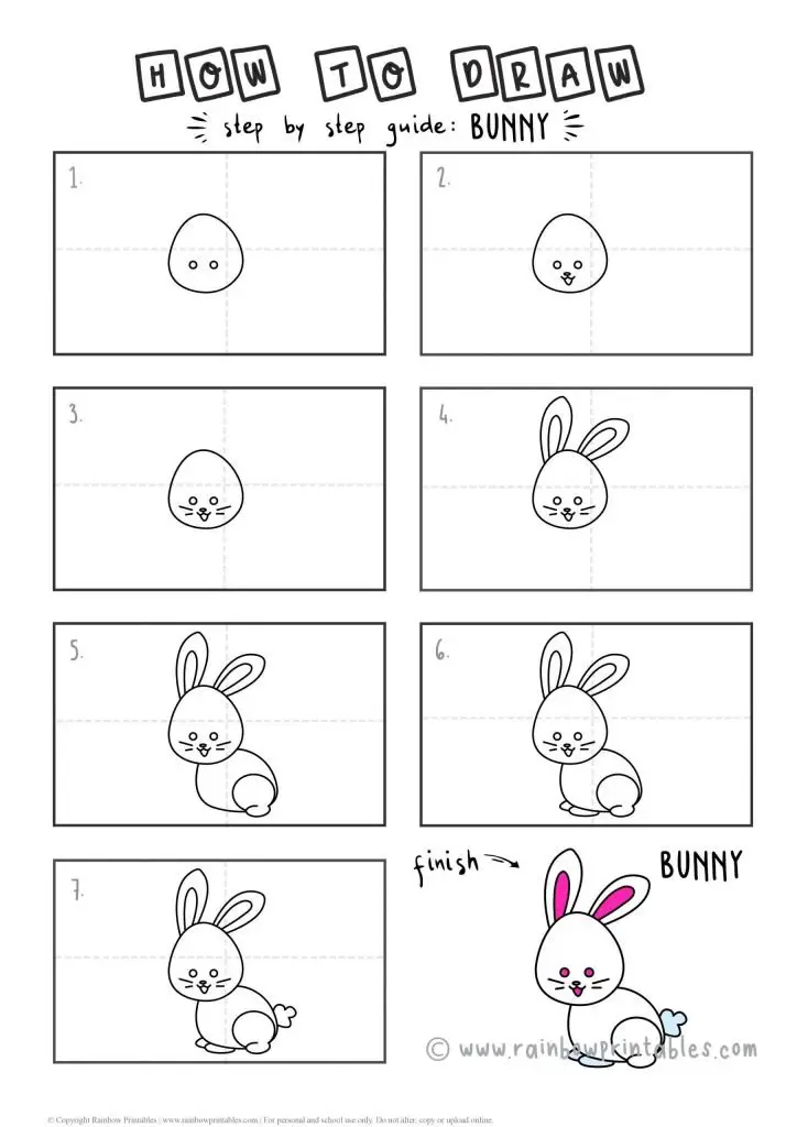 How To Draw A Cute Bunny Rabbit 🐇 (Step By Step In Time For Easter