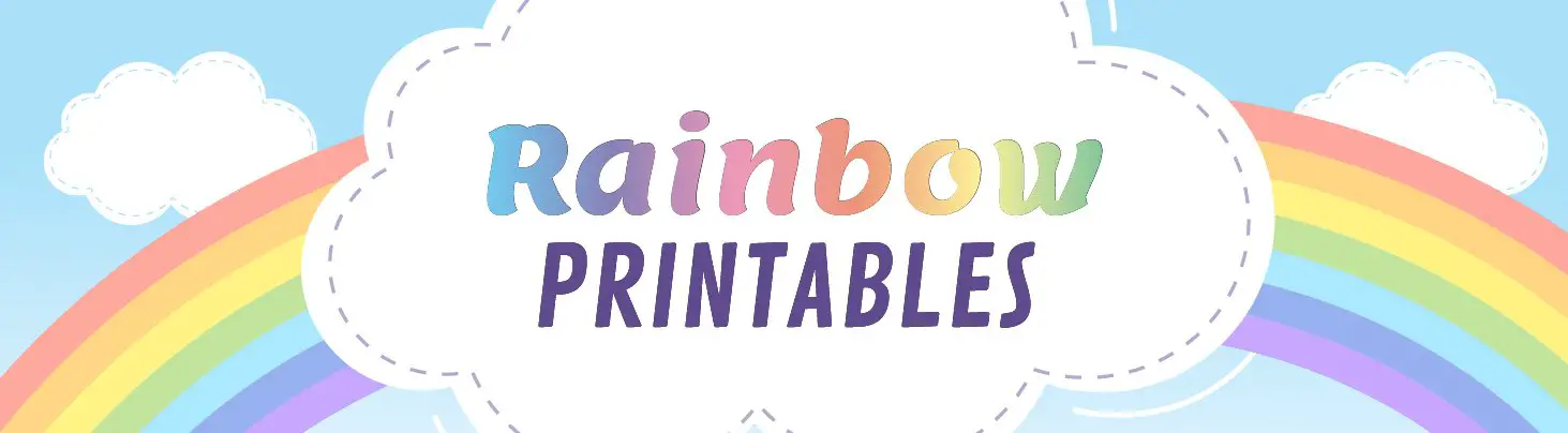 Rainbow Printable Website Banner