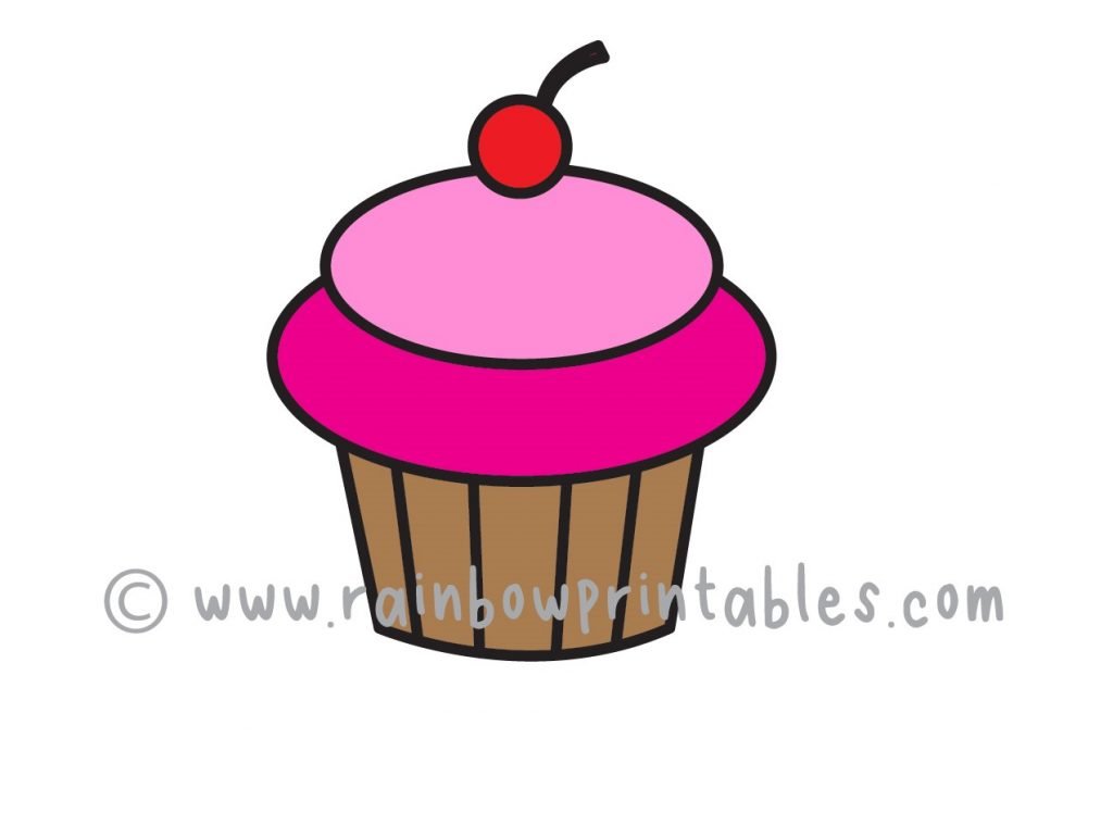 cupcake drawing for kids