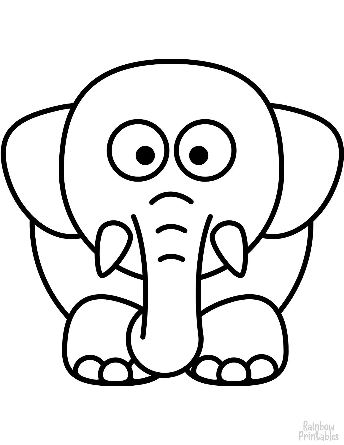 Cute-elephant-animal-coloring-page-for-kids