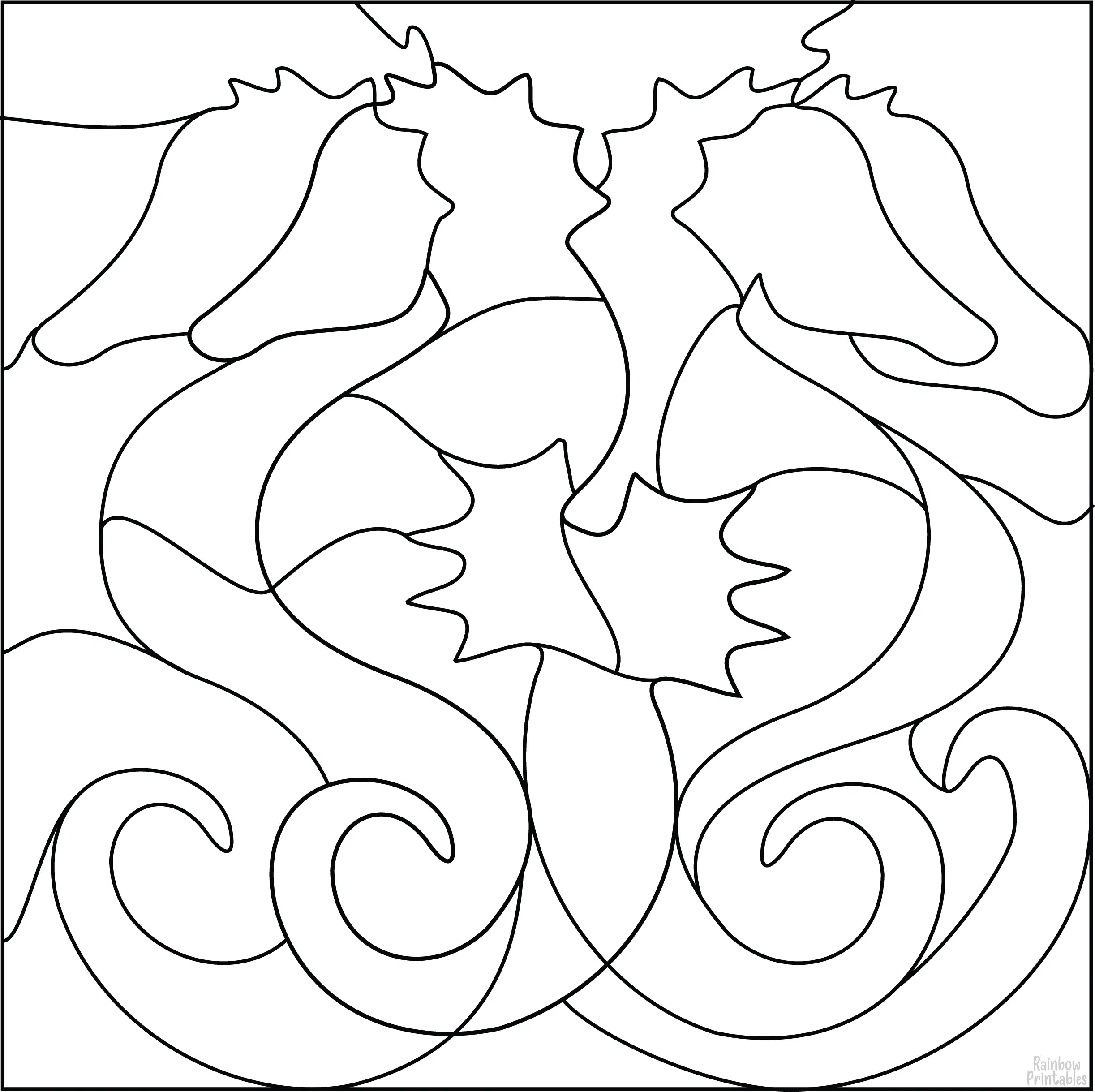 FREE SEAHORSE PUZZLE DIY GAME Free Clipart Coloring Pages for Kids Adults Art Activities Line Art