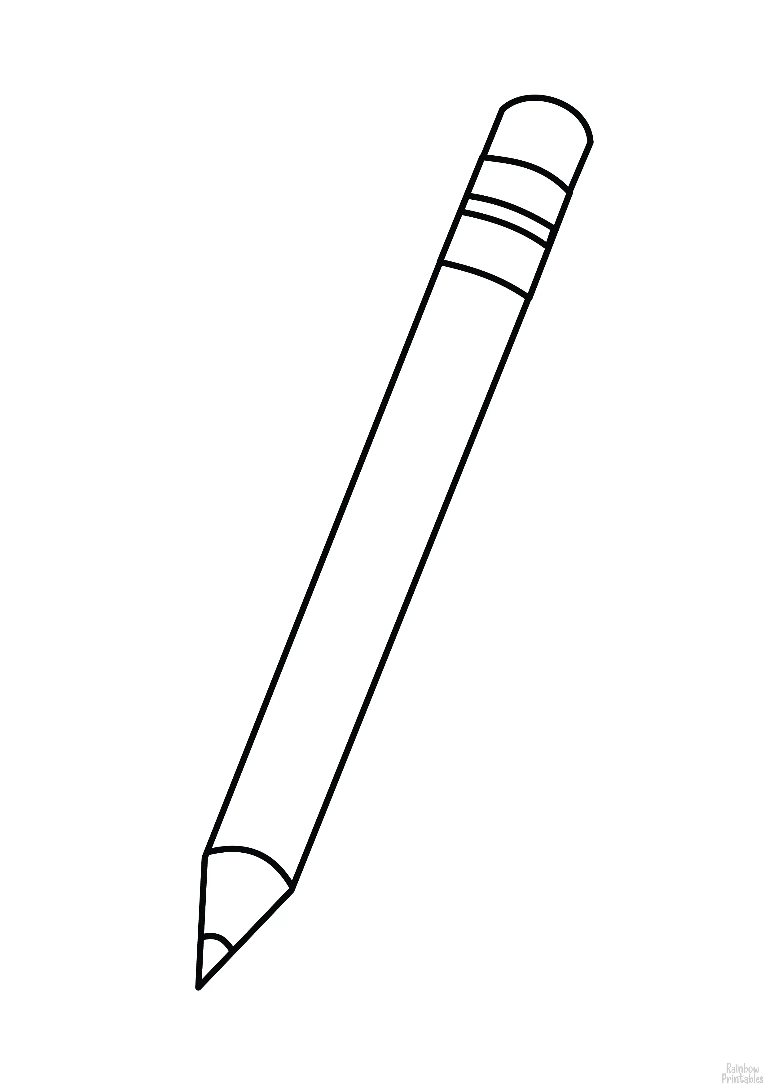 Pencil-CLIPART-SIMPLE-EASY-line-drawings-coloring-page-for-kids
