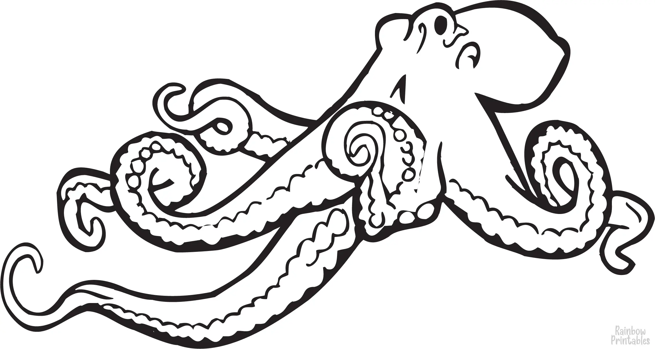 SIMPLE-EASY-line-drawings-OCTOPUS-coloring-page-for-kids