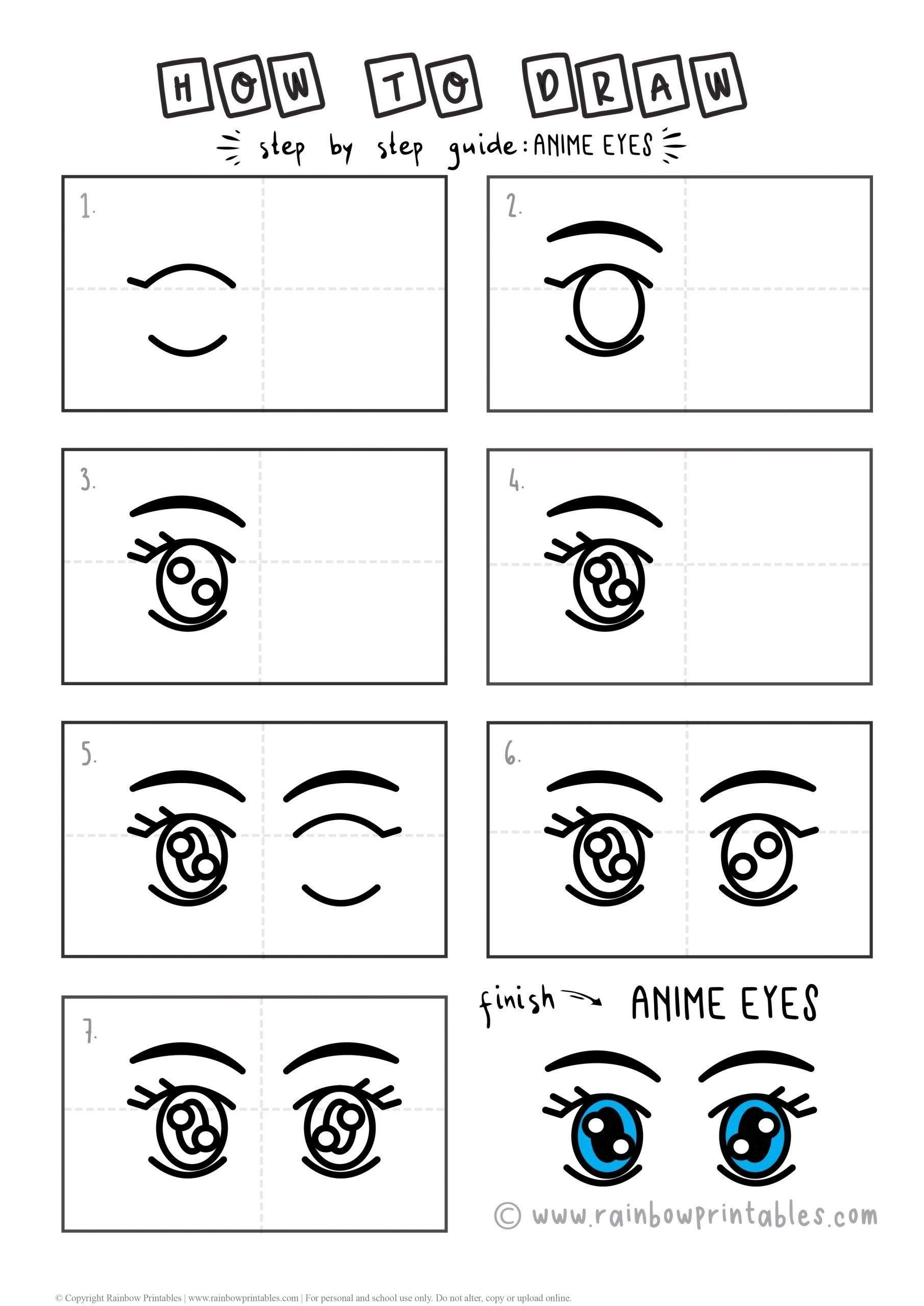 How to Draw Anime Eyes Step by Step  Crafty Morning