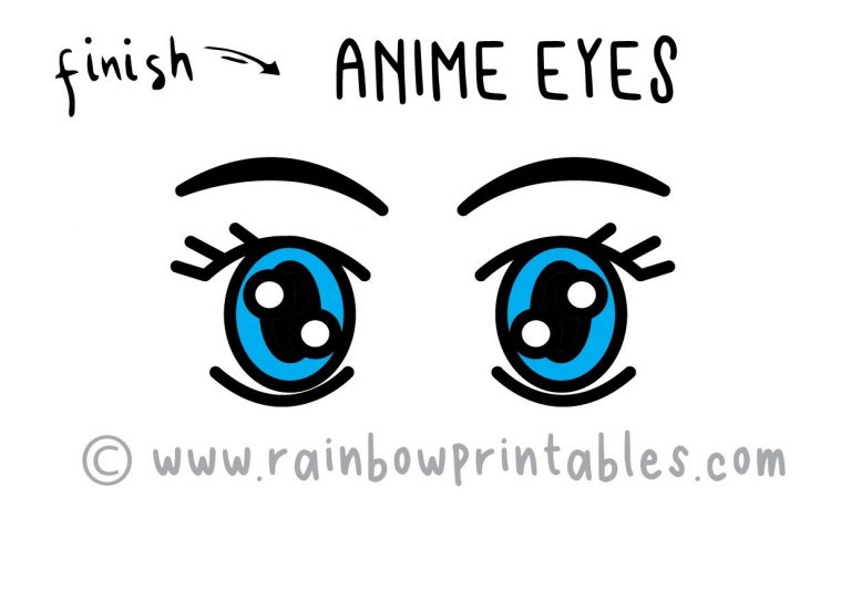 How To Draw Japanese Cartoon &ldquo;Anime&rdquo; Eyes (Step By Step for Small Kids