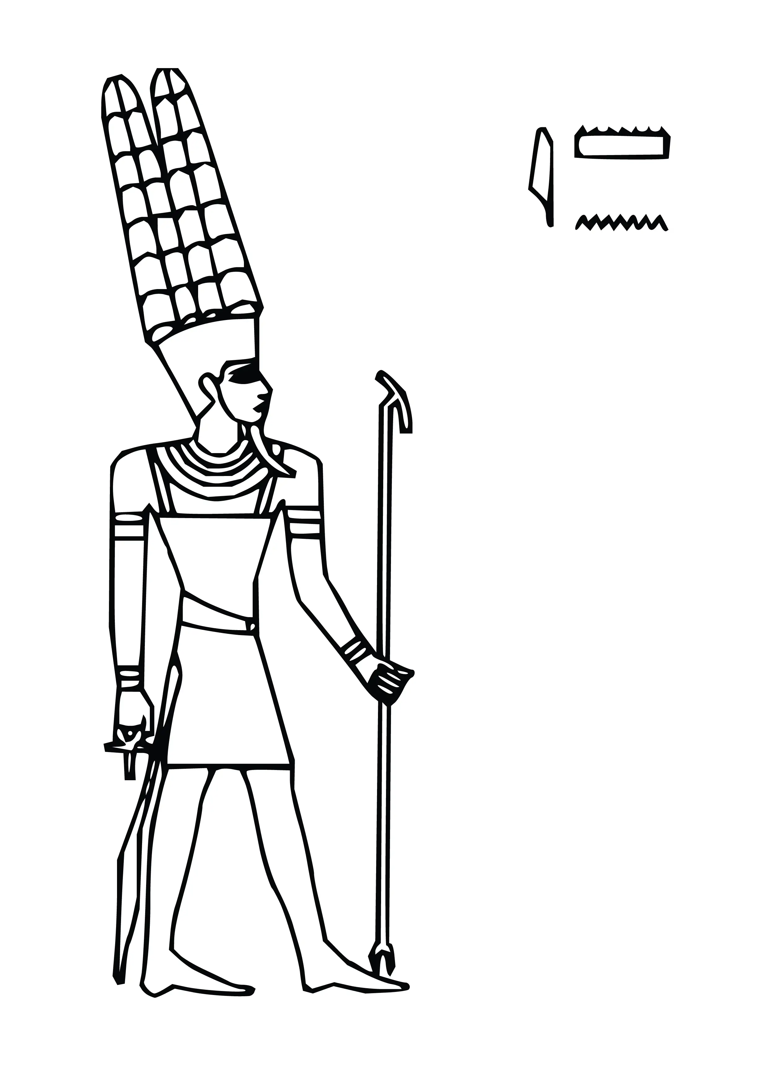 EQYPTIAN GOD Free Clipart Coloring Pages for Kids Adults Art Activities Line Art