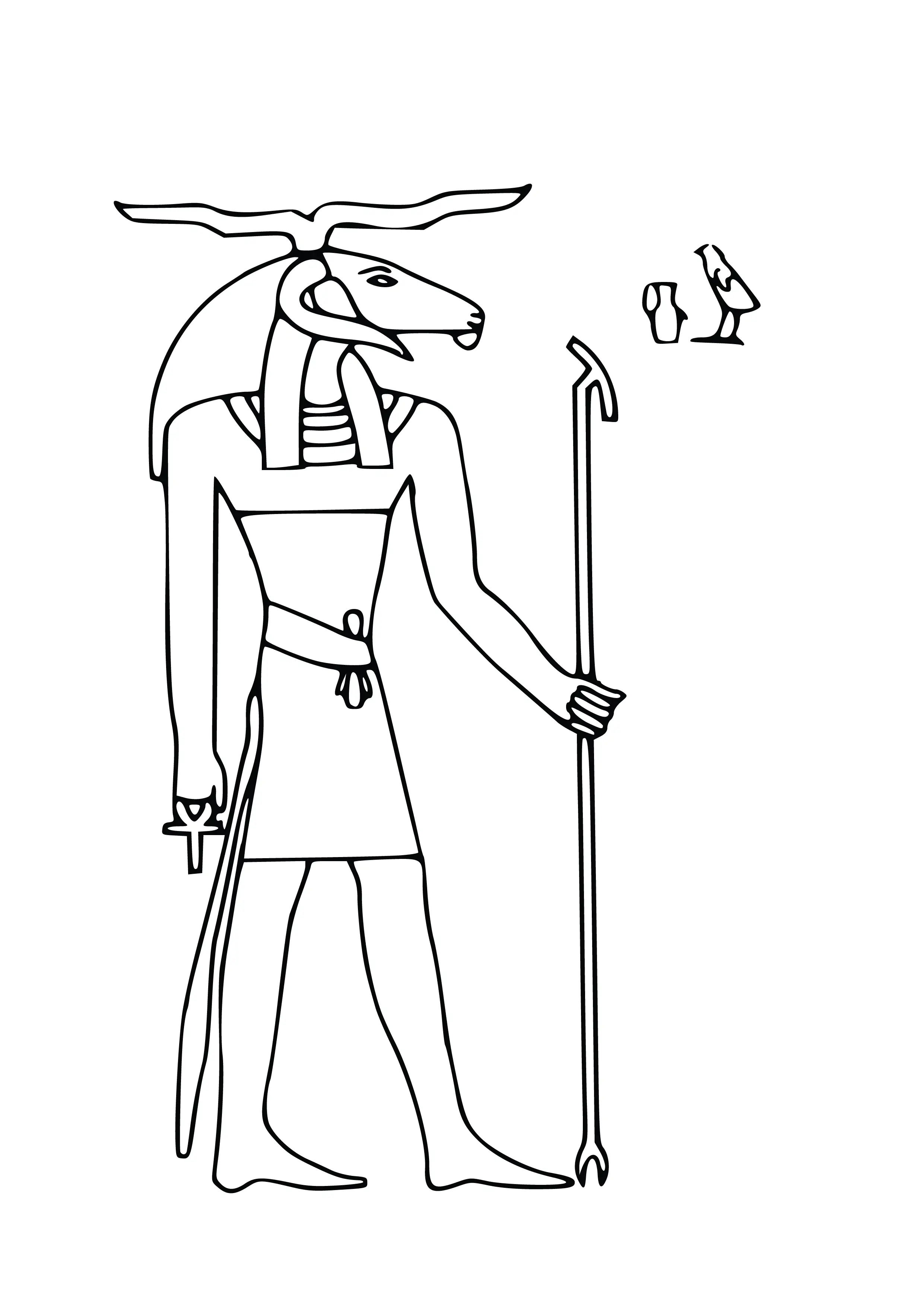 EQYPTIAN GOD Free Clipart Coloring Pages for Kids Adults Art Activities Line Art