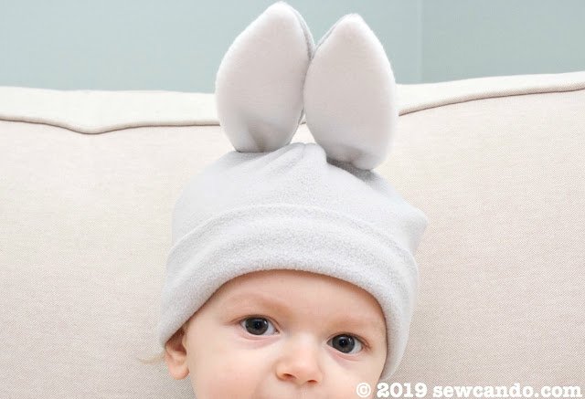 sew can do bunny rabbit hat for babies and kids DIY craft