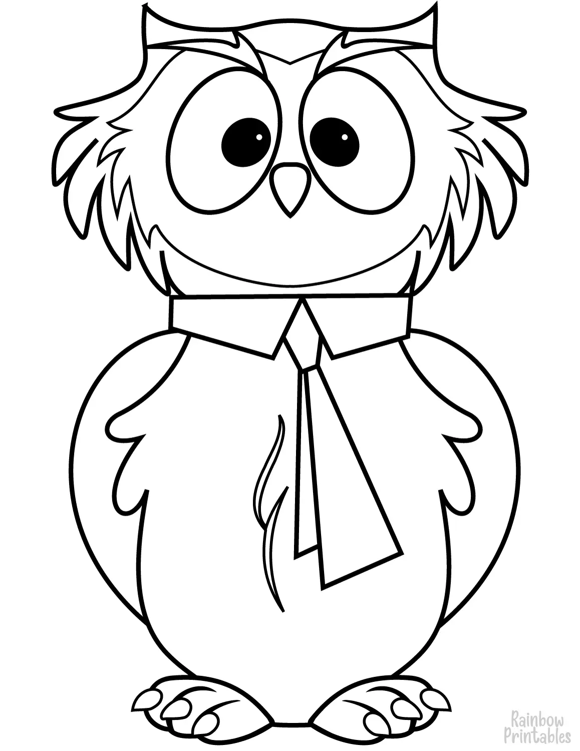 Smart-professor-cute-for-kids-drawing-cartoon-owl-coloring-page