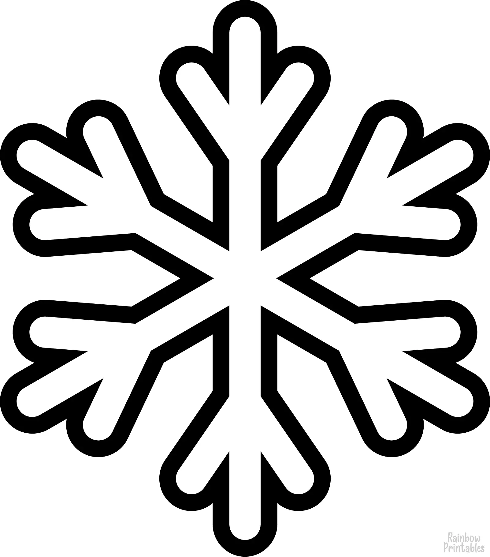 Snowflake Line Drawing Doodle Coloring Book Page Sheets for Kids Activity