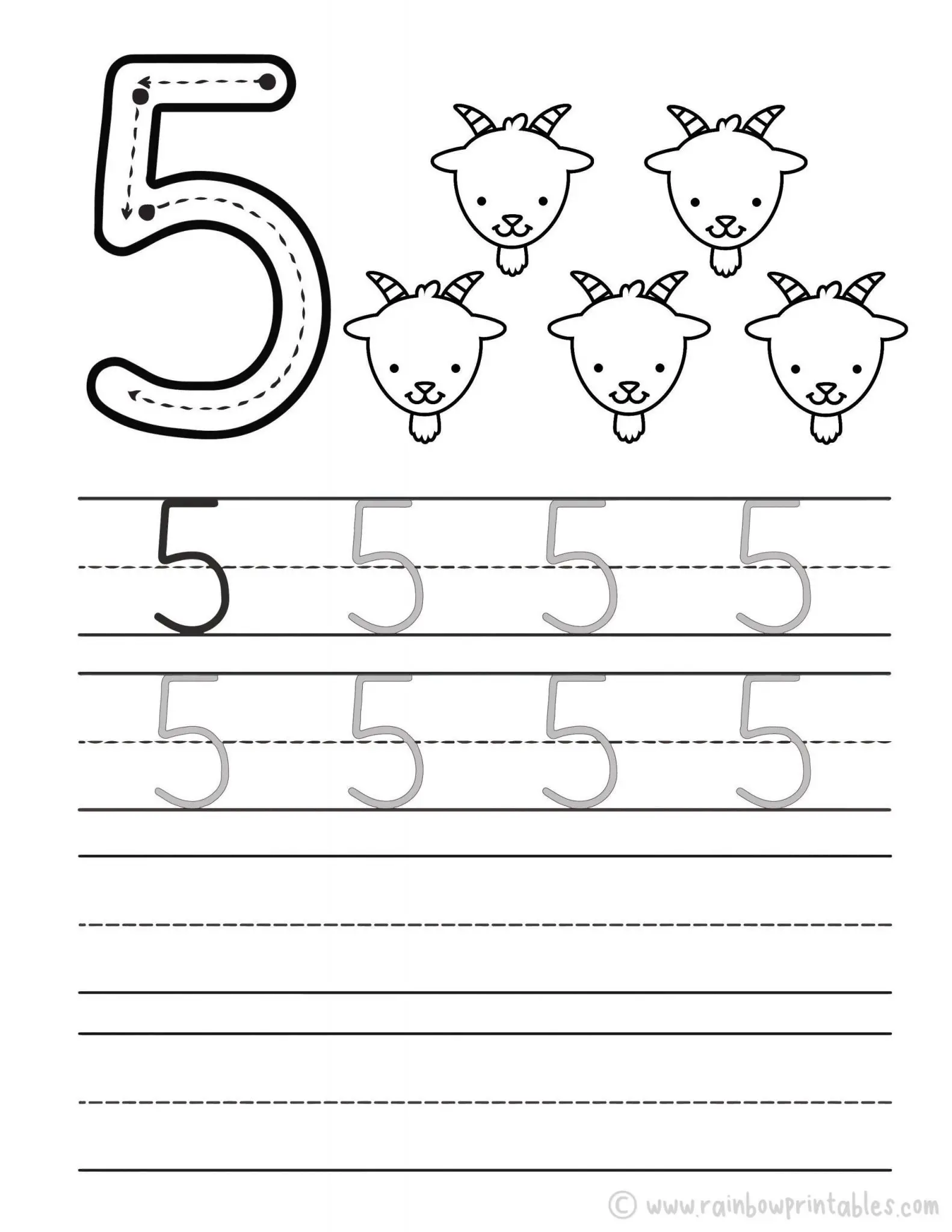 Free Math Printable: Numerical Practice Tracing Pages (#0 to #10 ...