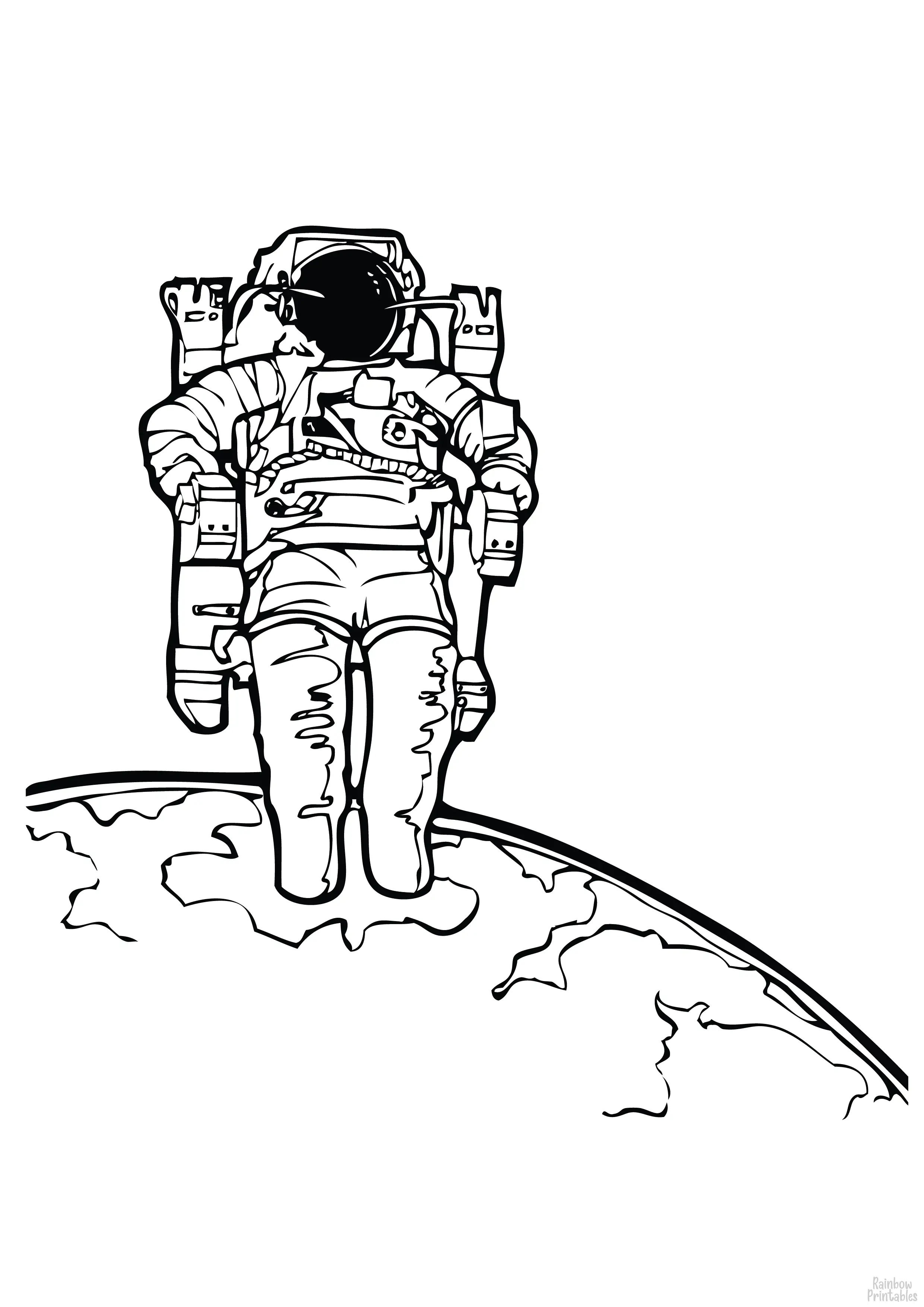 ASTRONUT AIRCRAFT Clipart Coloring Pages for Kids Adults Art Activities Line Art