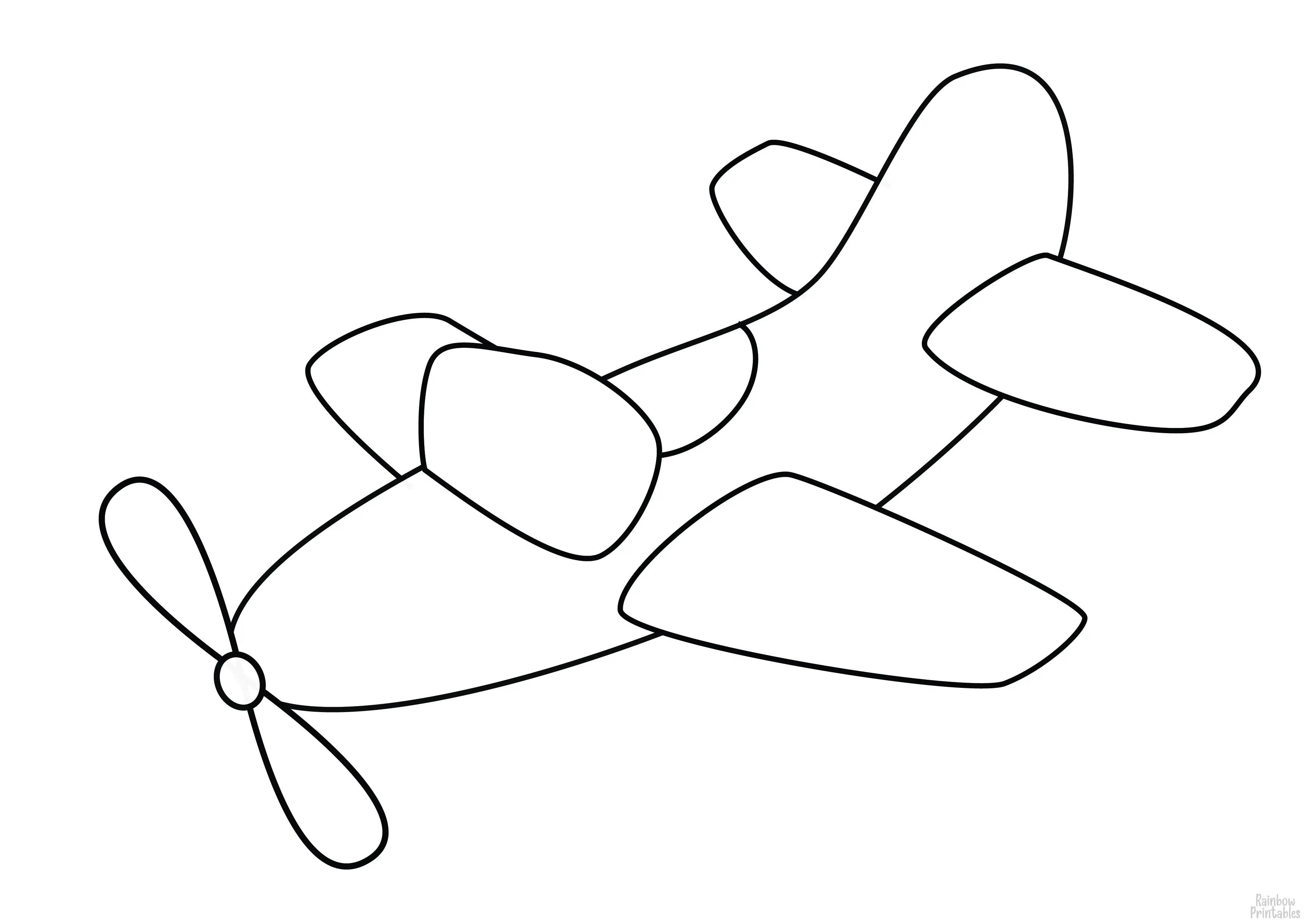 Airplane TOY AIRCRAFT Clipart Coloring Pages for Kids Adults Art Activities Line Art