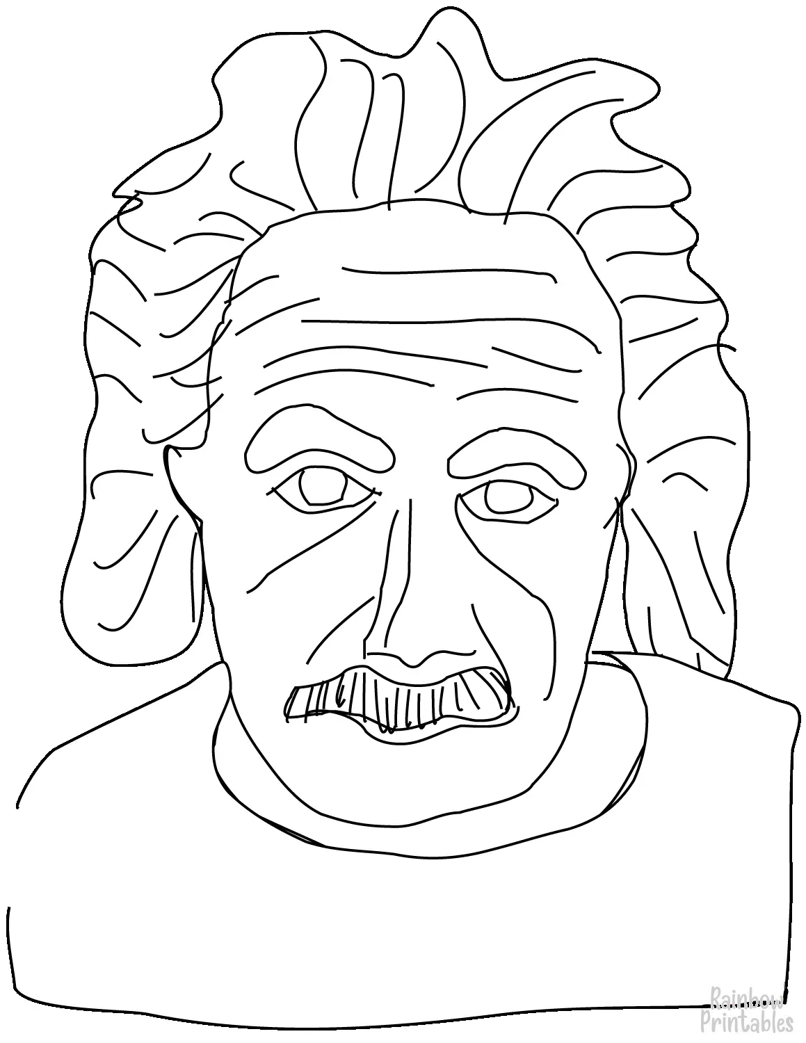 Albert Einstein Free Clipart Coloring Pages for Kids Adults Art Activities Line Art