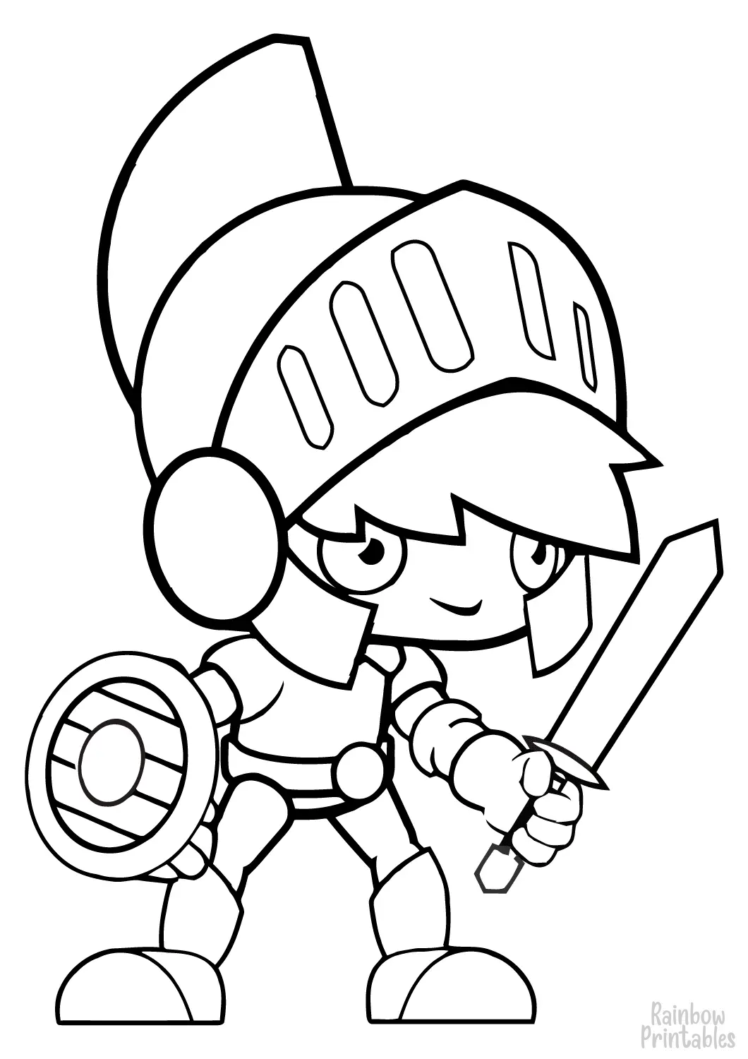CARTOON ROmaN SOLDIER Figure Free Clipart Coloring Pages for Kids Adults Art Activities Line Art