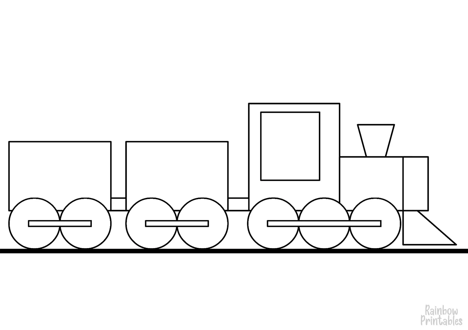 CARTOON TRAIN Clipart Coloring Pages for Kids Adults Art Activities Line Art