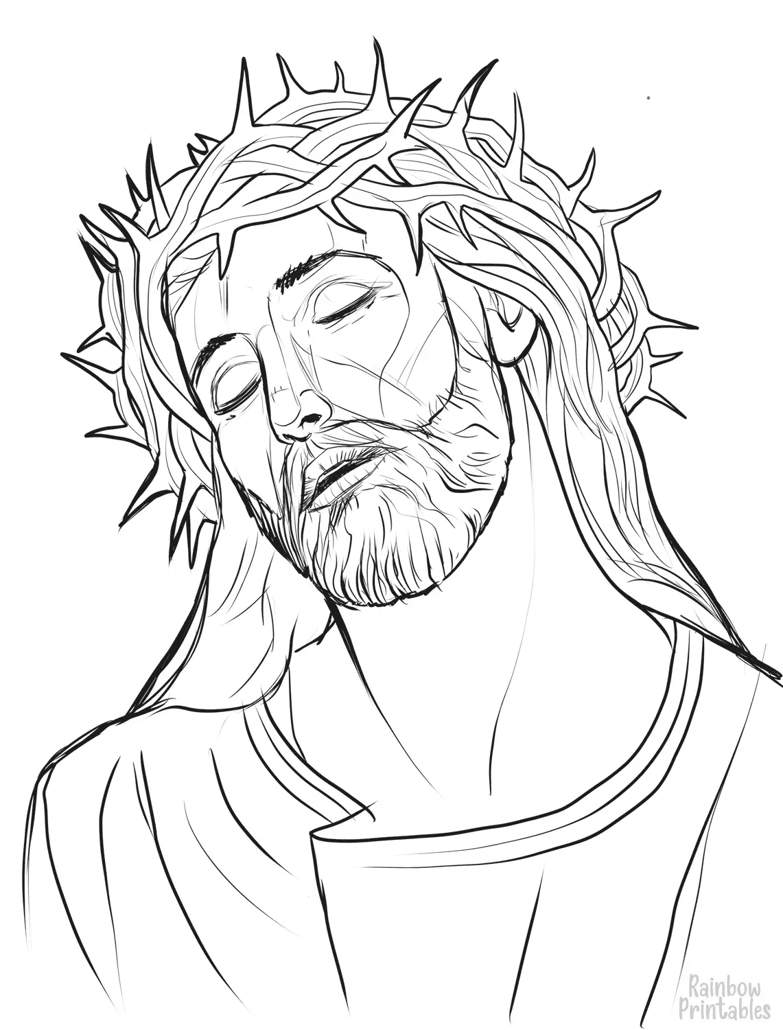 Line-Drawing-religious-christian-classic-jesus-holding-lamb-coloring-page-for-children
