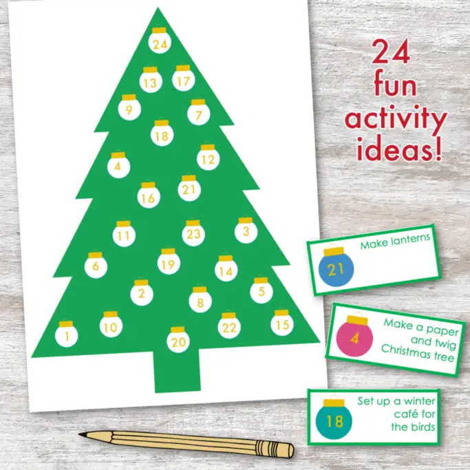 Christmas Advent Printable Worksheets for kids