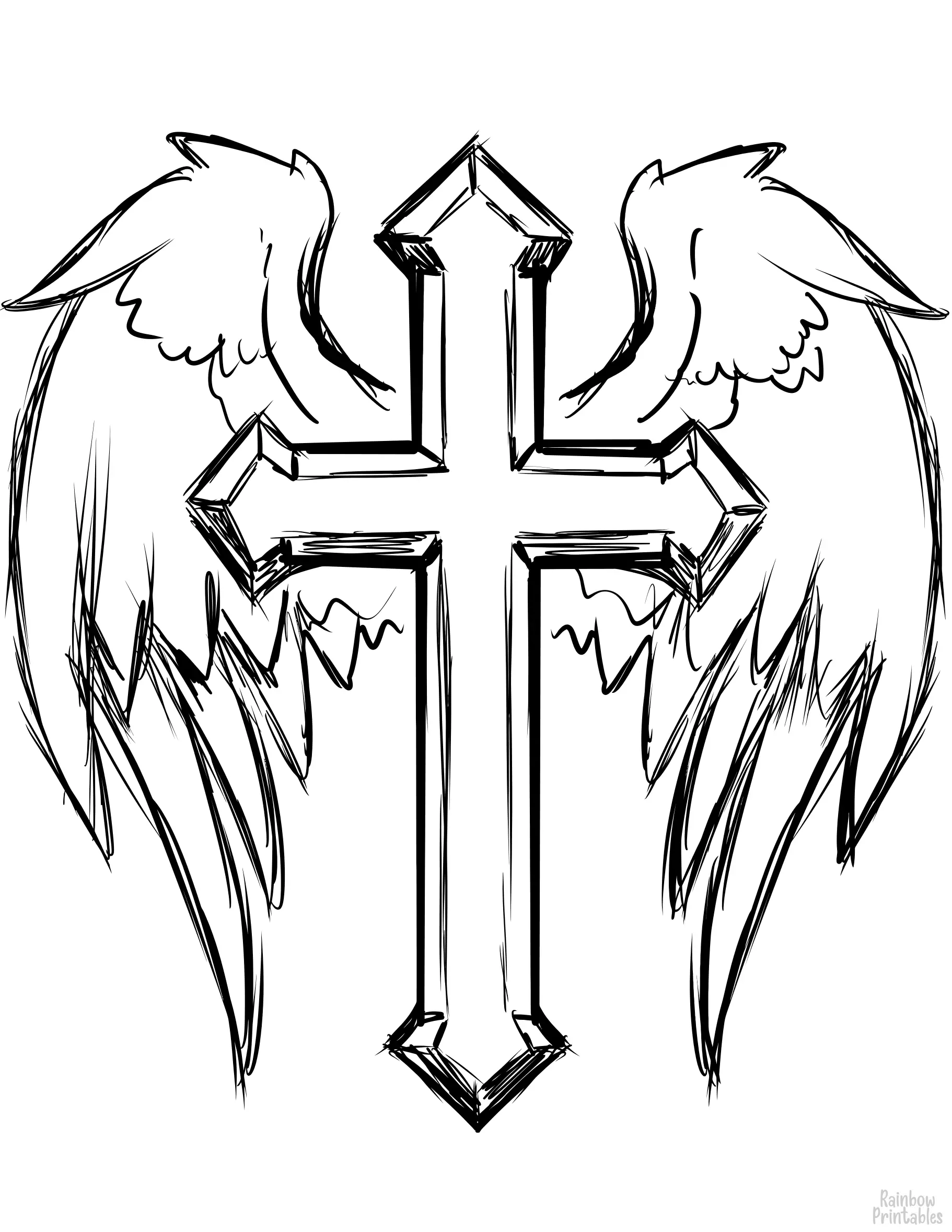 Crosses coloring pages