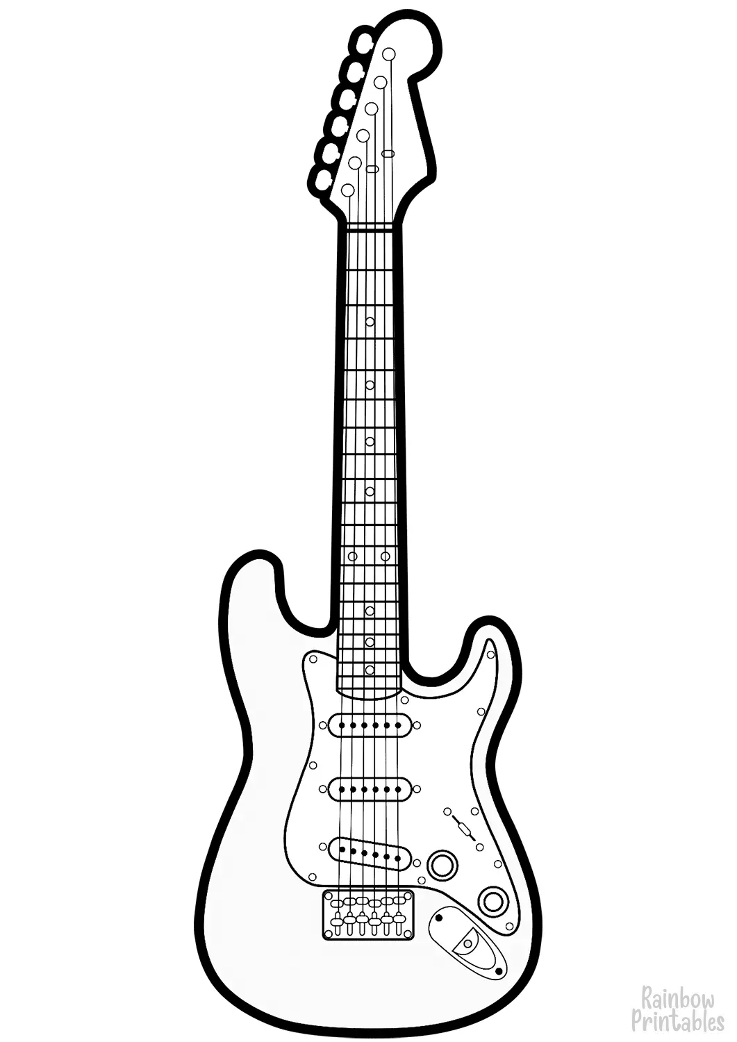 ELECTRIC GUITAR Free Clipart Coloring Pages for Kids Adults Art Activities Line Art