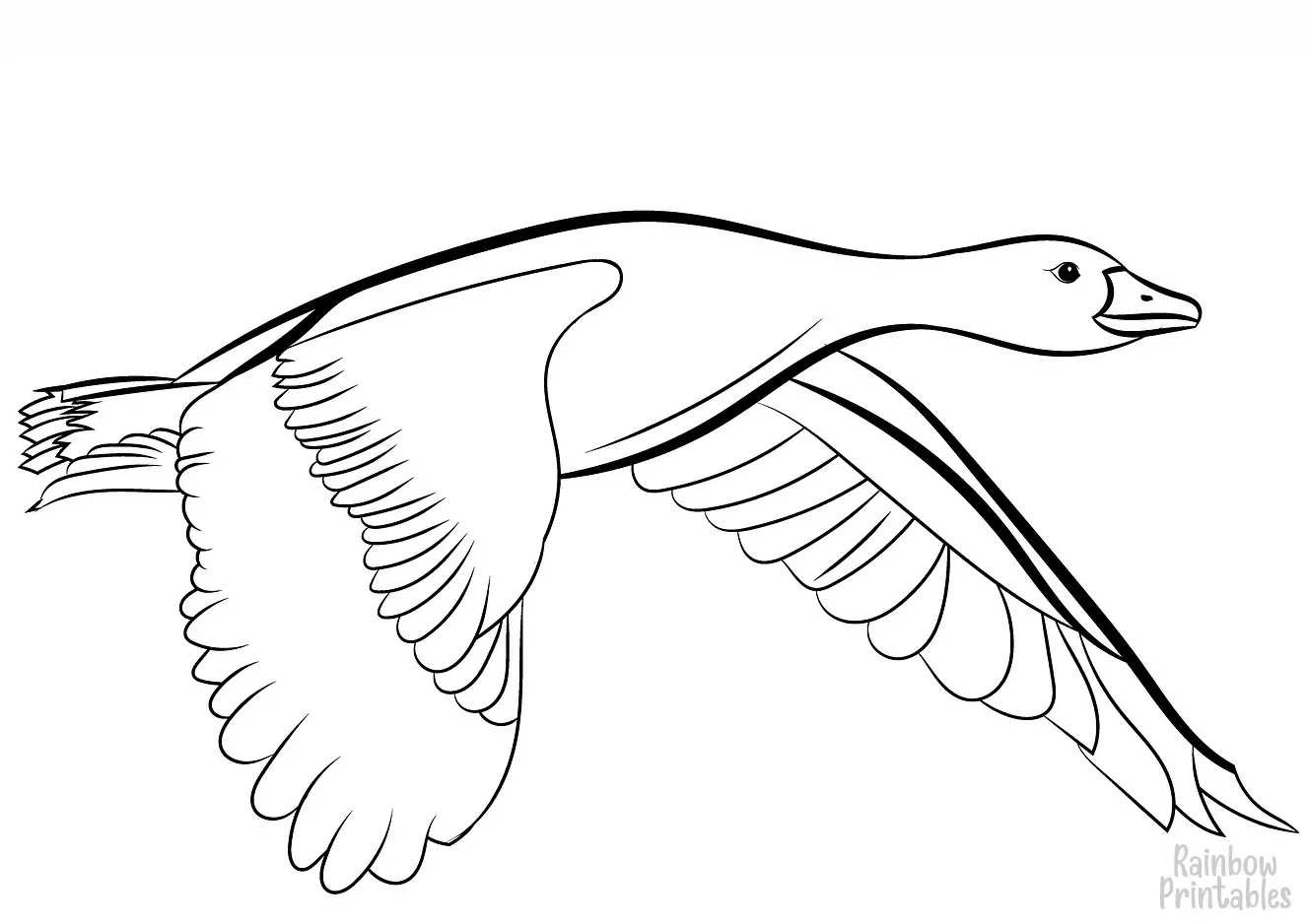 Easy-Simple-flying-goose-coloring-page-activities-for-kids