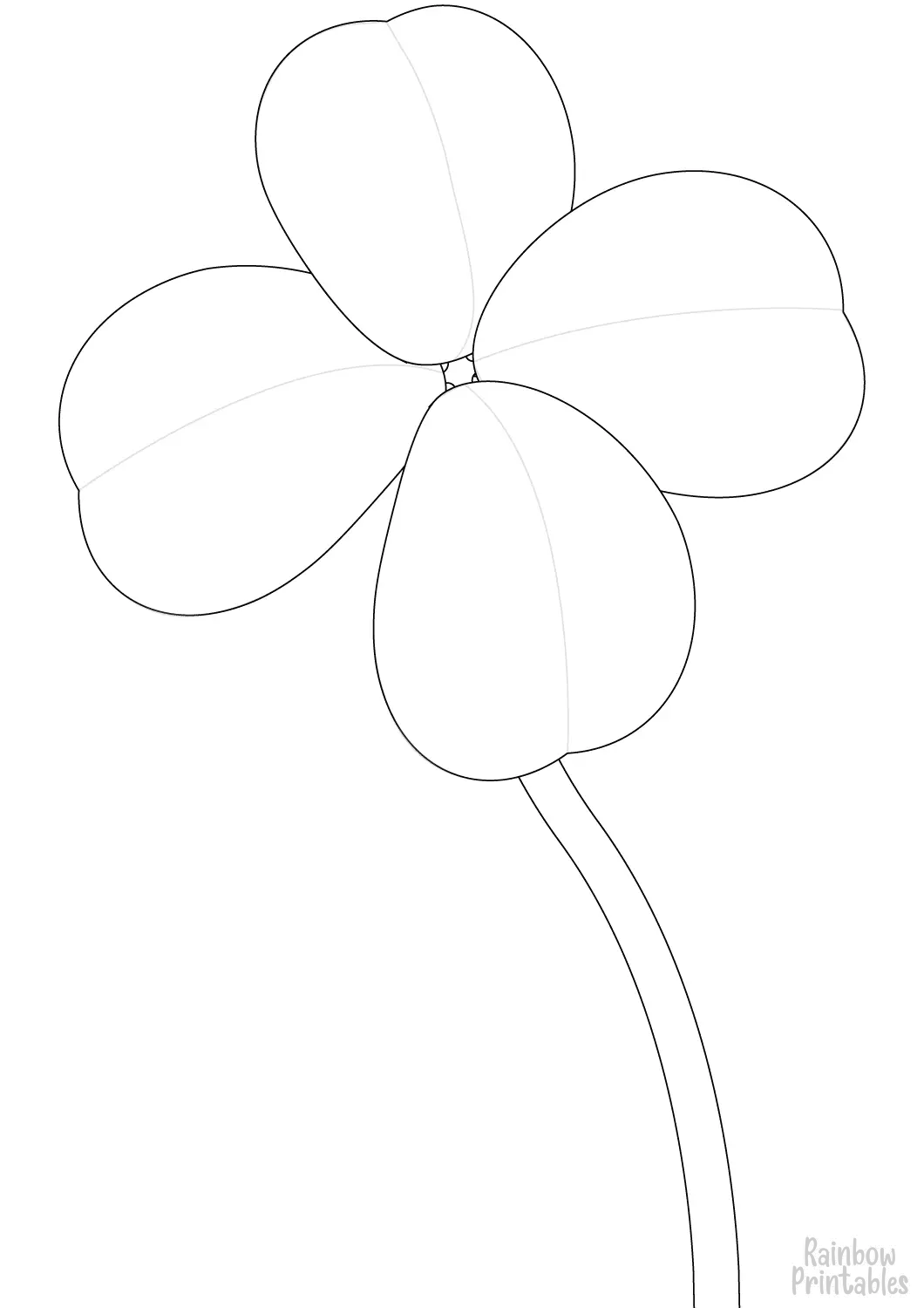 GOOD LUCK IRISH 4 LEAF CLOVER SAINT PATRICKS DAY Clipart Coloring Pages for Kids Adults Art Activities Line Art