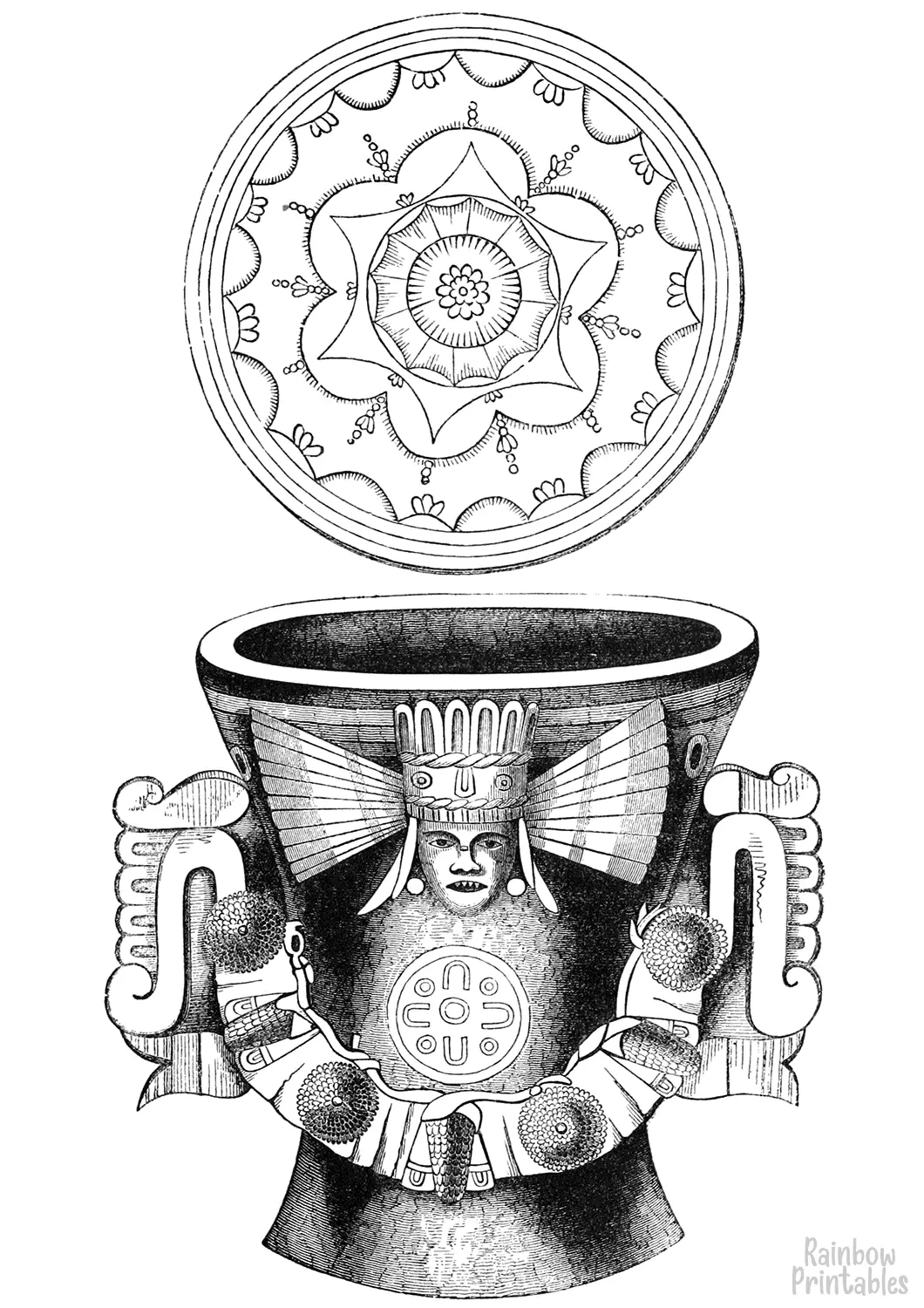 cartoon-line-art-world-cultures-mayan-vase-idol-coloring-page-for-kids