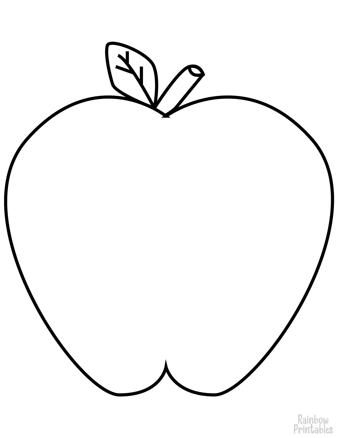FRUIT APPLE Clipart Coloring Pages Line Art Drawings for Kids-01