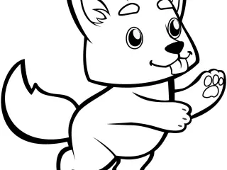 Wolf and Wolves Cubs Coloring Pages for Kids