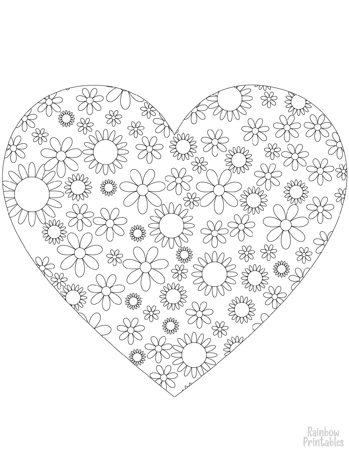 Free Valentine Heart Flowers Zentagle Mandala Coloring Pages for Kids Adults Art Activities Line Art
