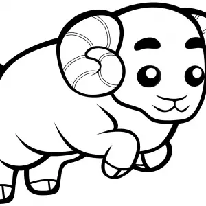 Sheeps, Rams, Lambs & Goats Coloring Pages for Kids