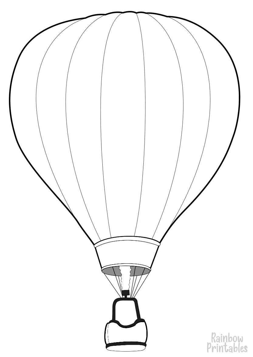 HOT AIR BALLOON Clipart Coloring Pages for Kids Adults Art Activities Line Art
