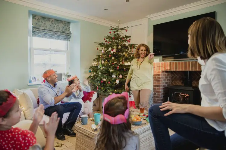 Family having fun on Christmas