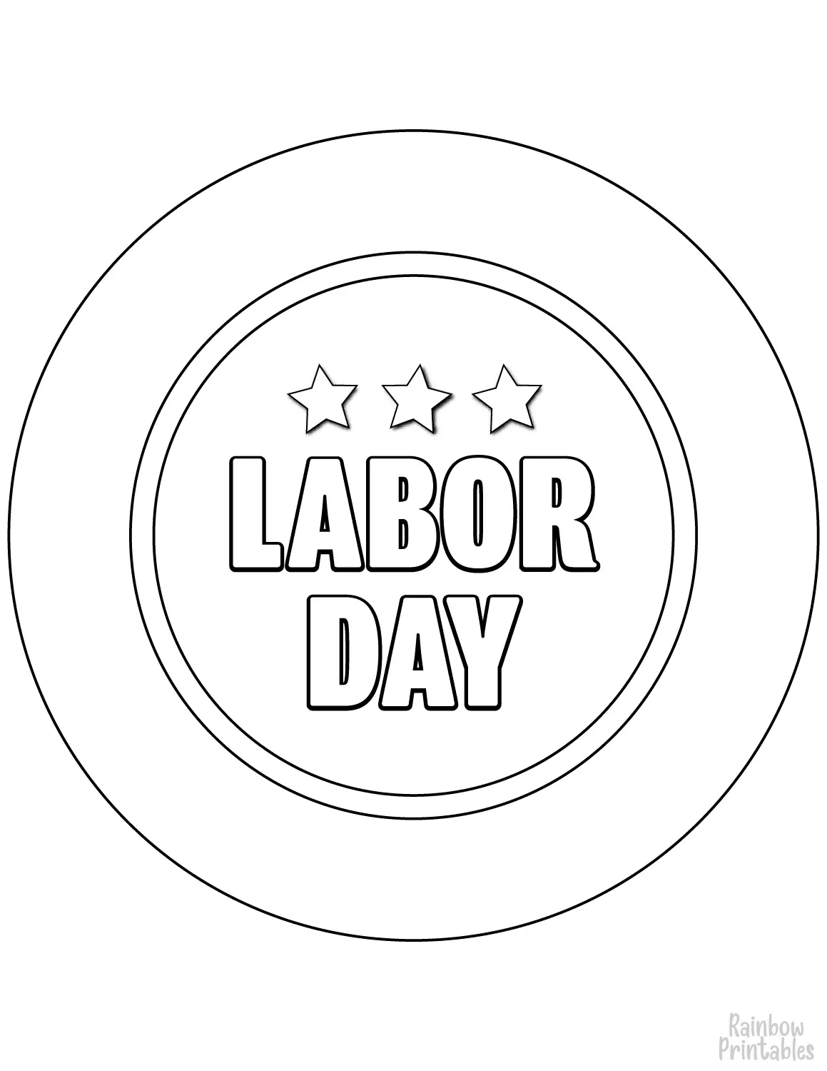 Roundel USA HOLIDAY LABOR DAY Clipart Coloring Pages Line Art Drawings for Kids-