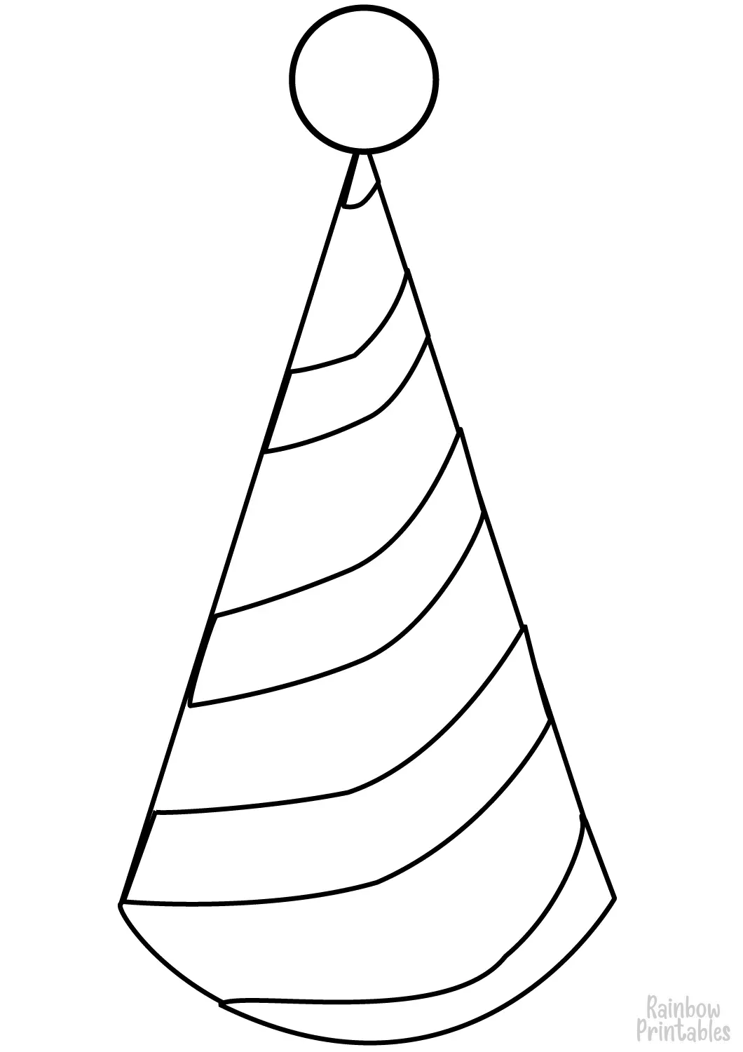 Party Hat Coloring Activity Pages for Kids