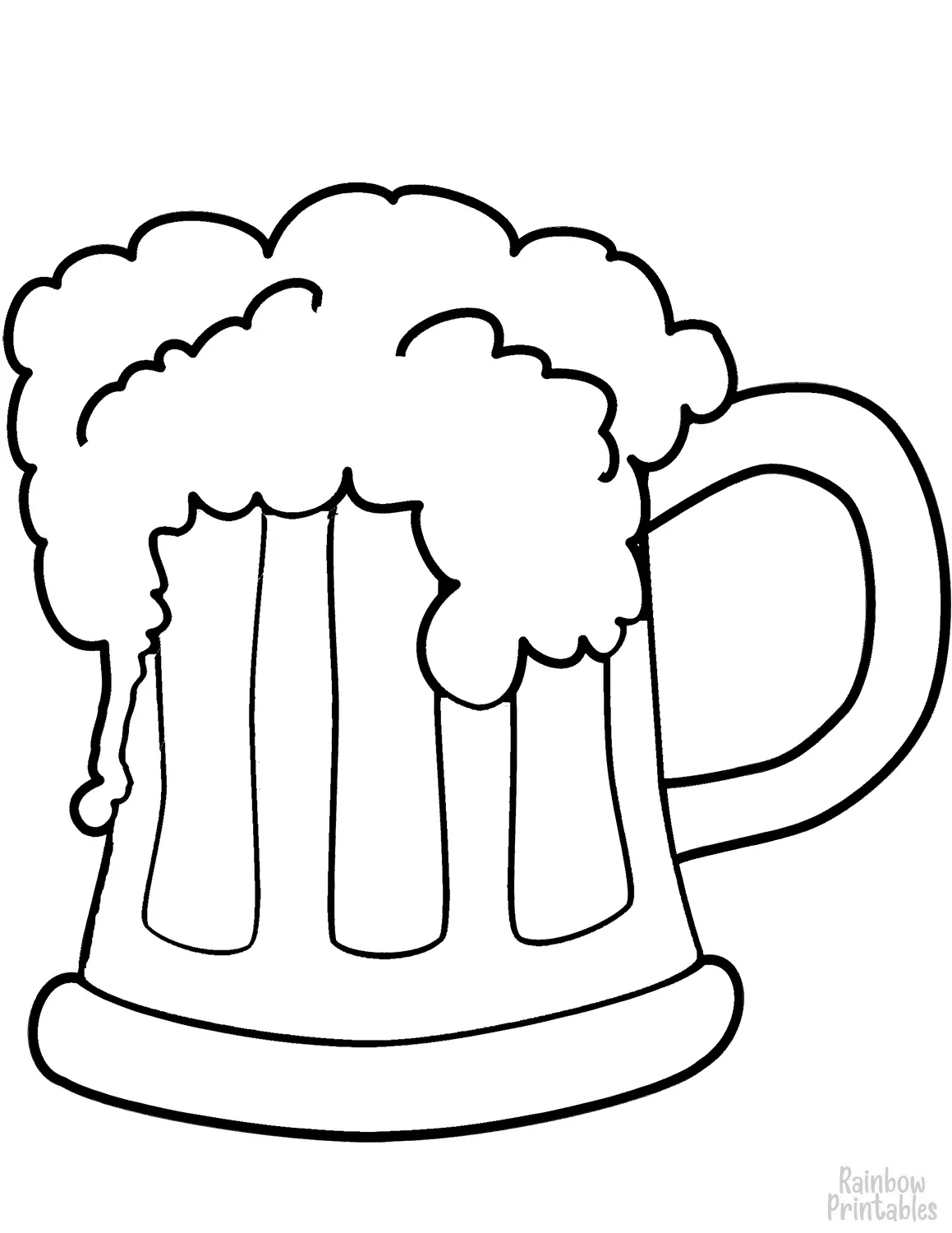 BEER SAINT PATRICKS DAY Clipart Coloring Pages for Kids Adults Art Activities Line Art