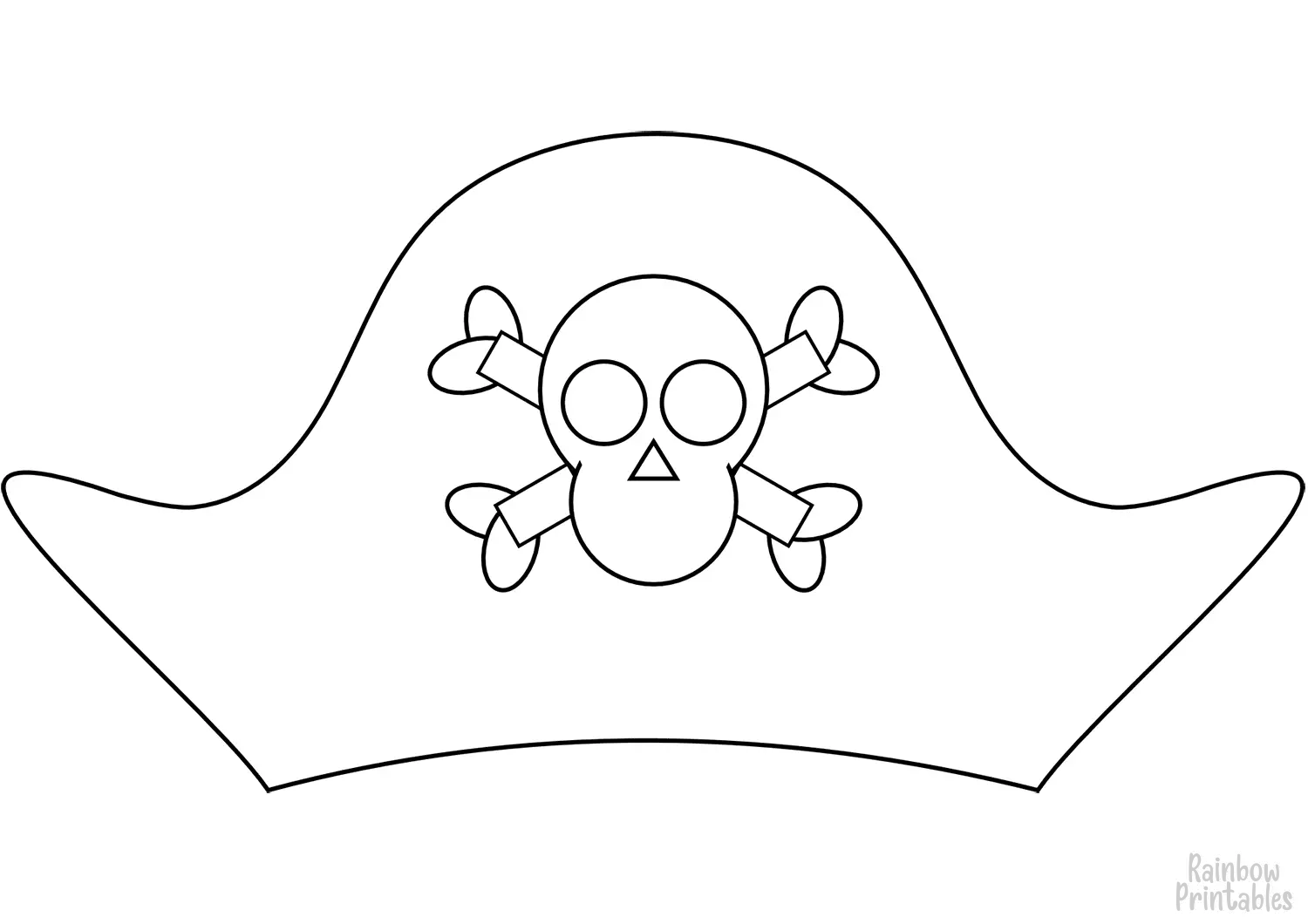Pirate Hat Coloring Activity Pages for Kids