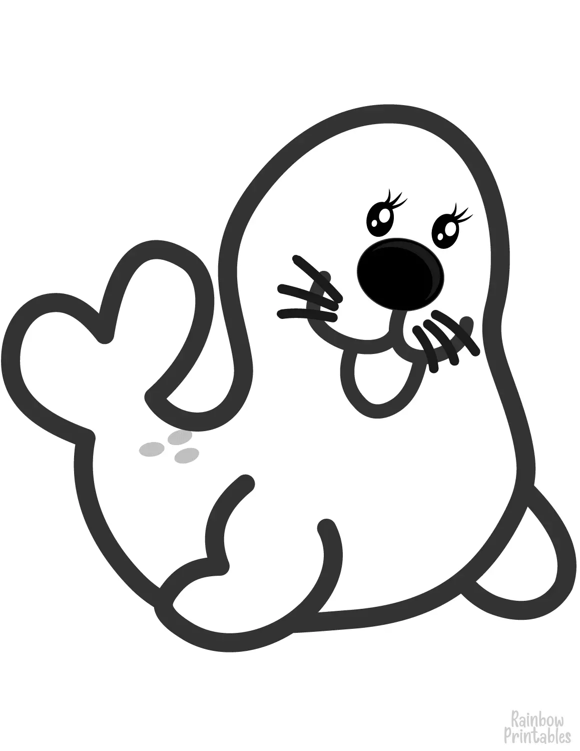 SIMPLE-EASY-line-drawings-SEAL-coloring-page-for-kids