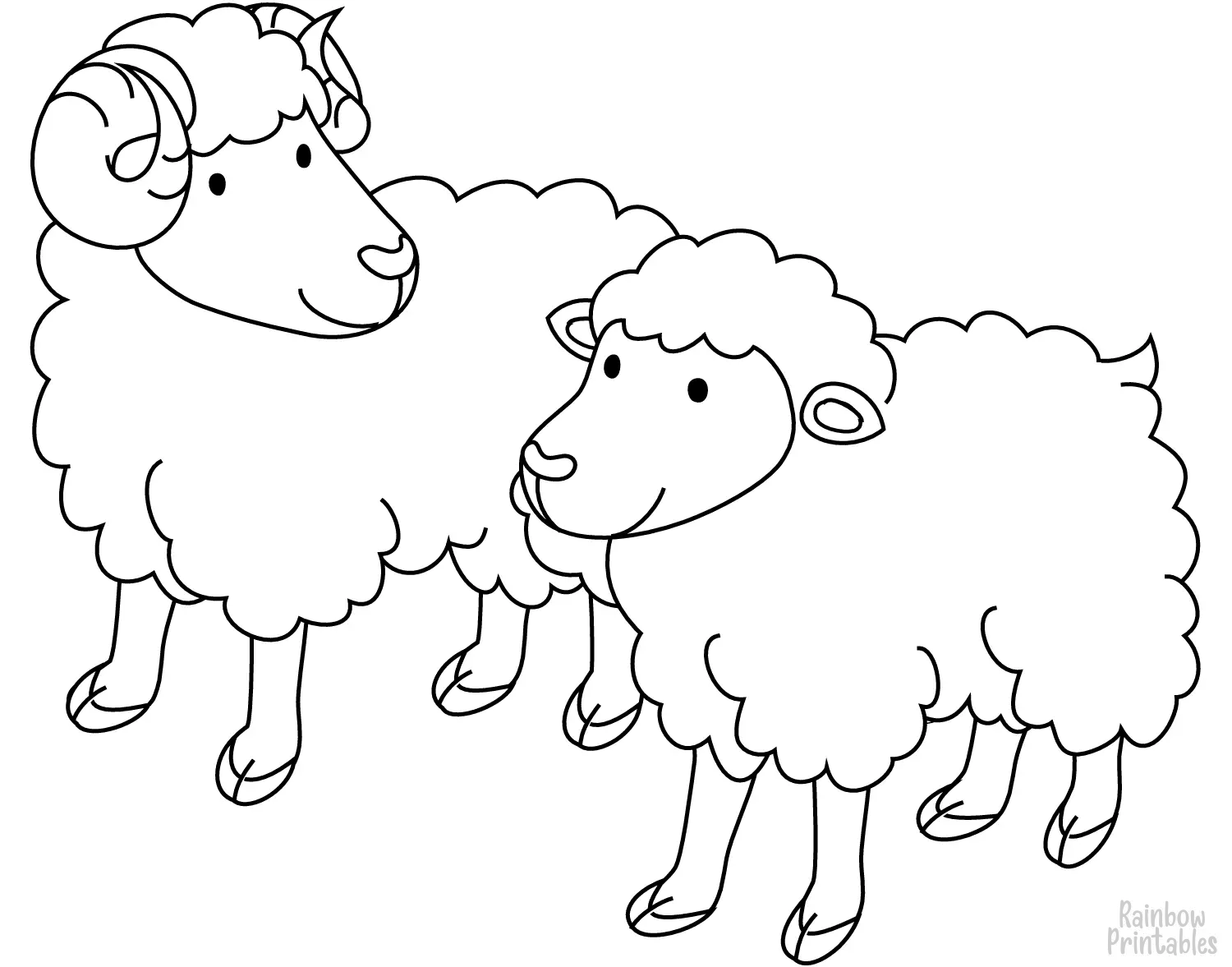 sheep-ram-and-ewe-coloring-page