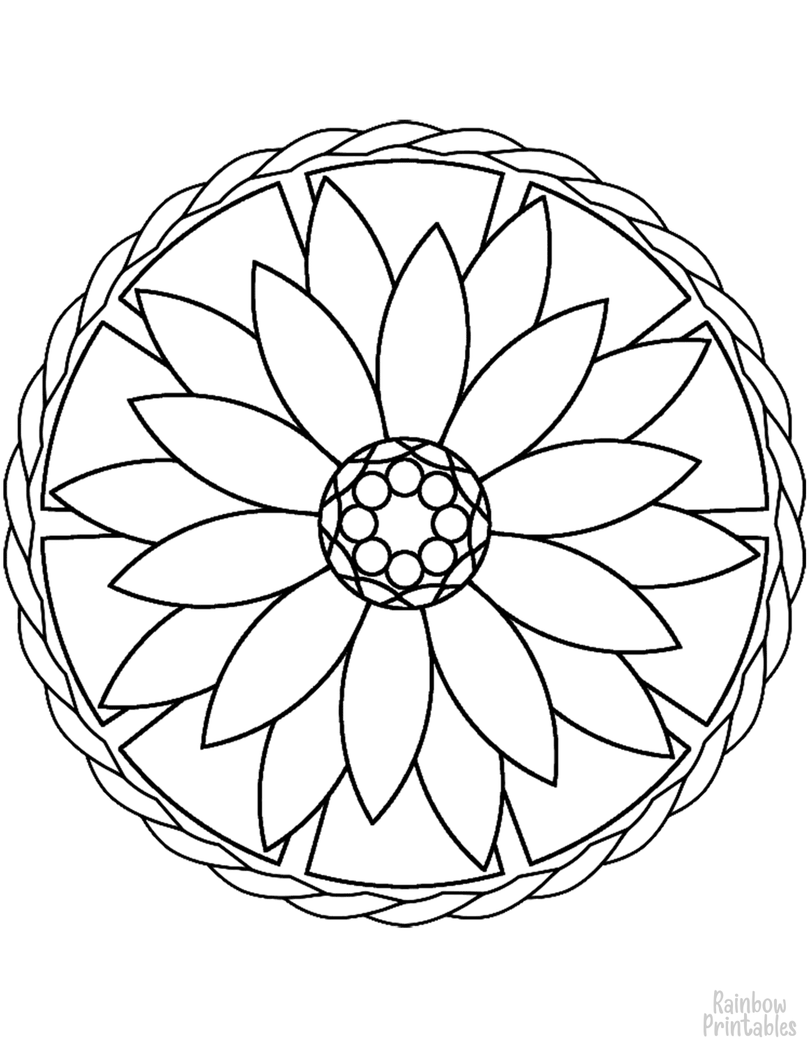 Free Mandalas Zentangles Coloring Sheets Rainbow Printables