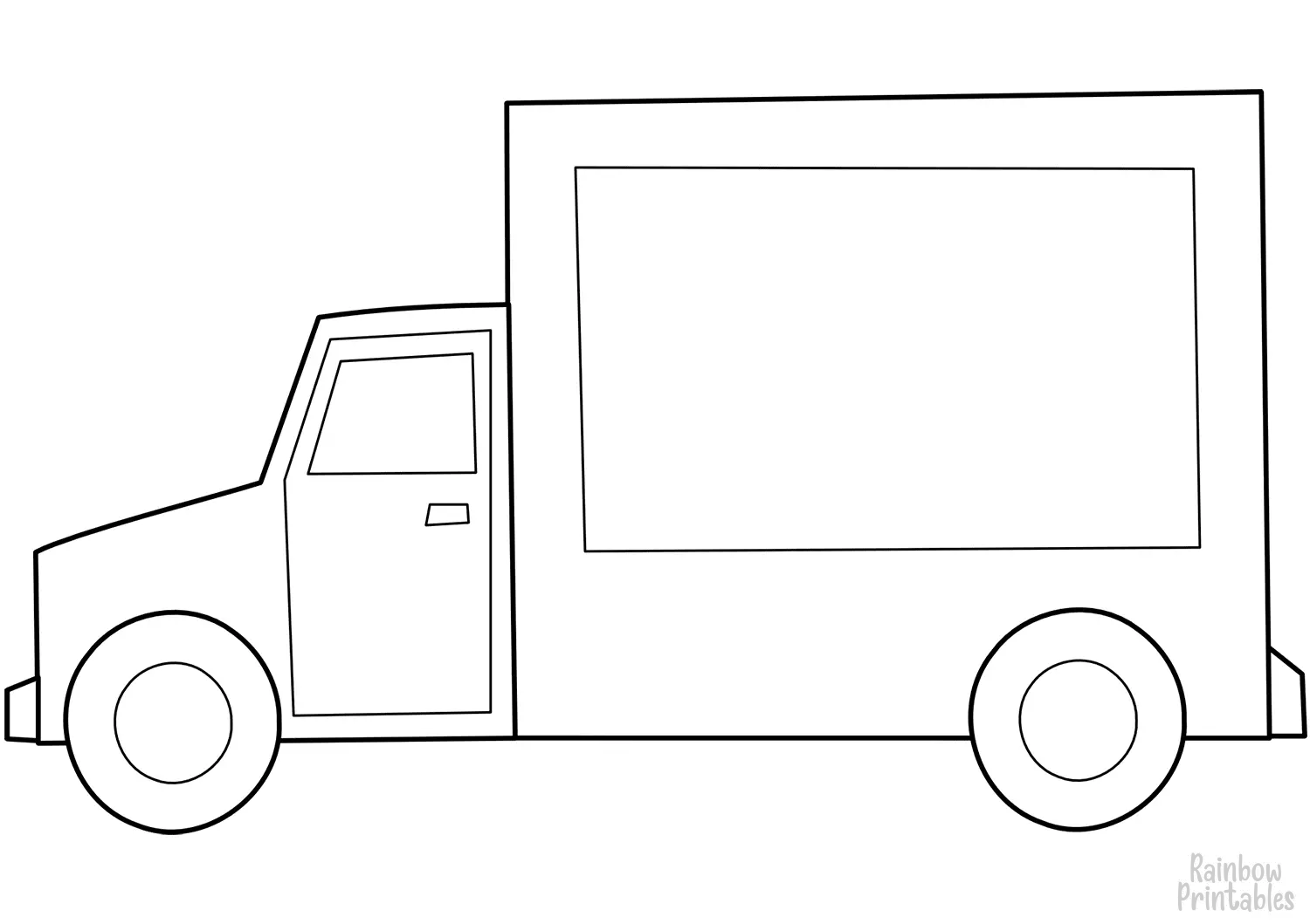 SIMPLE TRUCK Clipart Coloring Pages for Kids Adults Art Activities Line Art