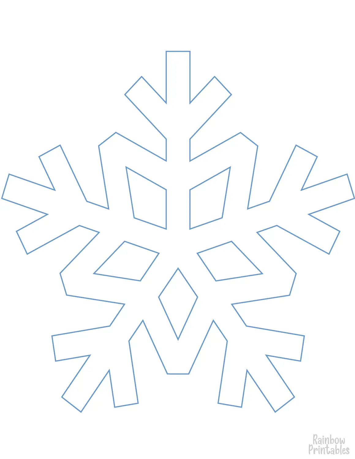 Elegant Winter Snowflake Line Drawing Doodle Coloring Book Page Sheets for Children Activity 11